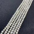 Natürliche weiße Barockperlen in Kartoffelform als Mehrfachstränge für DIY-Schmuck - 4-5mm / Weiß