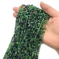 Cuentas facetadas de rubí zoisita verde y púrpura para la creación de joyas DIY - Rubí en Zoisita Tipo 1