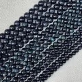 Perline in pietra naturale occhio di tigre blu di varie dimensioni per gioielli DIY - 4mm / Nero Occhio di Tigre