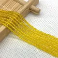 Fili di perline di vetro cristallo giallo sfaccettato 2-3mm per gioielli DIY - 2mm / Giallo