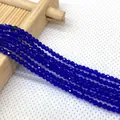 Perline in vetro di cristallo blu scuro sfaccettate 2-3mm per braccialetti DIY - 2mm / Blu scuro