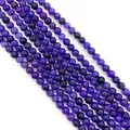 Perle di agata venata di drago viola scuro con trama incrinata per gioielli fai-da-te - N. 9 (Viola / Crepato)