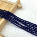 Filo di perline di vetro blu scuro sfaccettate 2-3mm per creazione gioielli - 2mm / Blu scuro