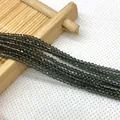 Perline in vetro cristallo sfaccettato 2-3mm grigio-nero per creazione gioielli DIY - 2mm / Grigio Nero