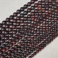 Perle in diaspro rosso naturale lucidato in varie dimensioni da 4mm a 12mm per bijoux fai da te - Unakite Rossa / Formato mini