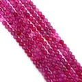 Perle in agata venata di drago rosa per gioielli fai-da-te e collane fatte a mano - N. 13 (Rosa Rosso / Venata di Drago)