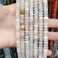 Perles en agate blanche naturelle pour création de bijoux DIY avec fini poli lisse - 4x6MM / Agate