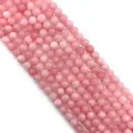 Perle tonde in quarzo rosa naturale per la creazione di gioielli fai da te e bricolage - 6mm / Morganite Rosa