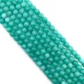 Perle in pietra naturale verde traslucida con finitura lucida per creazione gioielli - 6mm / Amazzonite