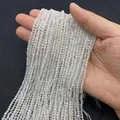 Faceted white moonstone beads 2mm for DIY jewelry making and elegant necklaces - White Jade