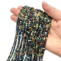 Natural faceted tiger eye and amazonite loose stone beads for DIY jewelry making - African Pine Stone