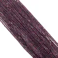 Faceted 2-4mm natural garnet loose beads in dark burgundy red for DIY jewelry making - 2mm / Dark Red