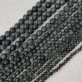 Natürliche dunkelgrüne Fluorit-Rundperlen für DIY-Schmuckherstellung in mehreren Größen - Südliche Jade 4mm