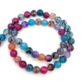 Multi-colored dragon vein agate beads string for DIY jewelry making and bracelets - 6mm / No.3 Multicolor