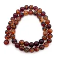 Gepolijste roodbruine drakenader agaat kralen voor DIY sieraden maken - Nr.5 (Amber)