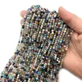 Faceted 2-3mm natural tiger eye and amethyst loose beads in various vibrant colors - Multicolor Style 2