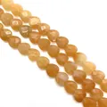 Gefacetteerde hartvormige oranje natuursteen kralen voor DIY sieraden en kettingen - Topaas