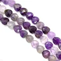Gefacetteerde hartvormige paarse amethist kralen voor DIY sieraden maken accessoires - Amethist