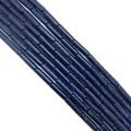 Blue goldstone cylindrical beads with sparkling starry finish for DIY jewelry crafting - Blue Goldstone