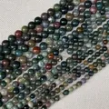 Perle in agata indiana naturale e eliotropio lucido per creazione di gioielli fai da te - 4mm / Agata Indiana