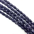 Facettierte ovale dunkelblaue Goldfluss-Perlen 6x9mm für DIY-Schmuck und Halsketten - 6x9mm ca. 22 Perlen / Blauer Sandstein