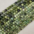 Natural green dragon blood stone round beads for DIY jewelry making in multiple sizes - 6mm / Australian Jade