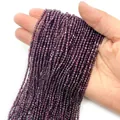Premium faceted purple natural stone beads 2mm-4mm for DIY jewelry making crafts - Garnet