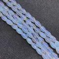 Facettierte ovale Opalit-Steinperlen für DIY-Schmuckherstellung 6x9mm Blauglanz - 6x9mm ca. 22 Perlen / Opal