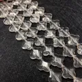 Perle trasparenti in quarzo trasparente a forma di quadrifoglio per gioielli fai da te - Cristallo Trasparente