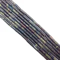 Polished natural dragon blood stone 4x13mm cylinder tube beads for jewelry making - Mixed Agate