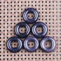Blue sand stone donut charms with sparkling starry effect for DIY jewelry making - Blue Sandstone