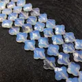 Perline di opalite a forma di quadrifoglio per creazione di gioielli fai-da-te e collane - Opale