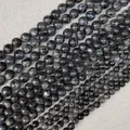 Perle rotonde in labradorite naturale di varie dimensioni per accessori gioielli DIY - Vecchia vena blu