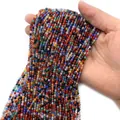 Gefacetteerde 2-4 mm kleurrijke lapis en toermalijn kralen voor DIY handgemaakte sieraden - Kleurrijk