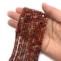 Faceted natural red jasper 3mm beads strand for DIY jewelry making accessories - Red Jasper