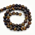 Polished natural tiger eye stone beads in spiral arrangement for DIY jewelry making - Small Style / Yellow