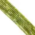 Natural light green tube-shaped gemstone beads for DIY jewelry making and crafting - Xiuyan Jade
