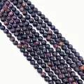 Polished natural purple and brown stone round beads for DIY jewelry making 8mm-10mm - 6mm / Purple Red Texture (No.4)