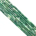 Polished green aventurine cylindrical stone beads for DIY jewelry making 4x13mm - Jasper