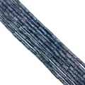 Polished grey and black spotted natural stone tube beads for DIY jewelry making - Black Network Stone