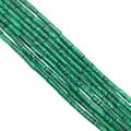 Green malachite cylinder beads 4x13mm for DIY jewelry making and crafting - Malachite