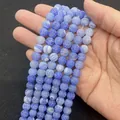 Blue dragon vein agate beads for DIY jewelry making featuring white crackle textures - Dark Blue