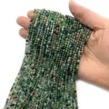 Gefacetteerde 2-4mm mosagaat kralen streng voor DIY sieraden maken en kettingen - Indiase Agaat