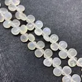 Transparante witte watermeloenkristallen druppelkralen voor DIY-sieraden en ambachten - 10x12mm / Agaat