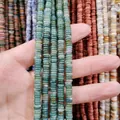 Natural light green flat malachite stone beads for DIY jewelry and necklaces - Small Round Plate Style / Light Green Stone (No.7)