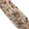 Matte natural agate stone round beads in earthy tones for DIY jewelry crafting - No.9 (Earth Tones)