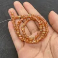 Irregular orange electroplated natural stone beads with rainbow finish for DIY jewelry - Phantom Orange