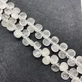 Translucente witte hartvormige natuurlijke kristallen kralen voor DIY sieraden maken - 10x12mm / Bergkristal