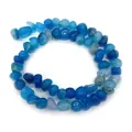 Unregelmäßige blaue Achatperlen mit Drachenader für DIY-Schmuck 8x10mm - 8X10mm / Blau (Nr. 2)