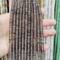 Strand of translucent smoky quartz flat disc beads for DIY jewelry making - Small Round Plate Style / Smoky Quartz (No.12)